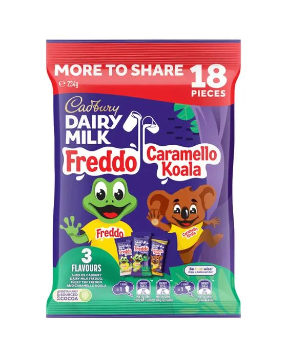 18 pièces Cadbury lait laitier Freddo variété Pack 234g