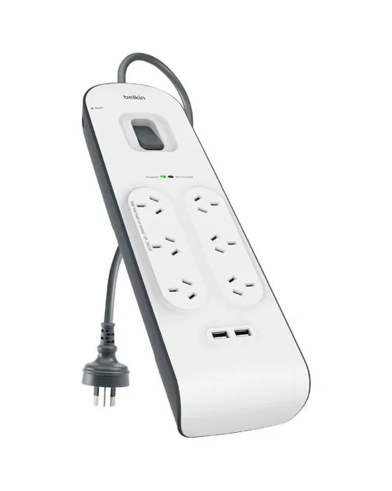 Belkin 6 Powerboard Outlet avec 2 ports USB 2.4A