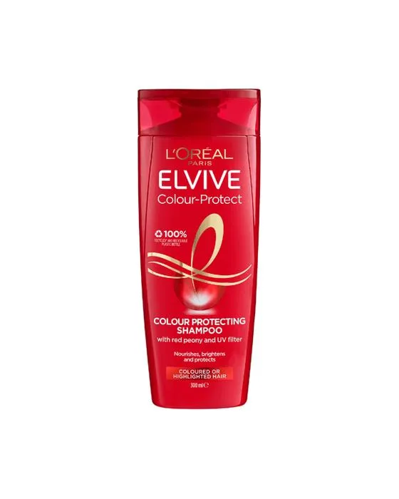 Shampooing L'Oreal Paris Elvive Color-Protect 300ml - Filtre rouge et UV