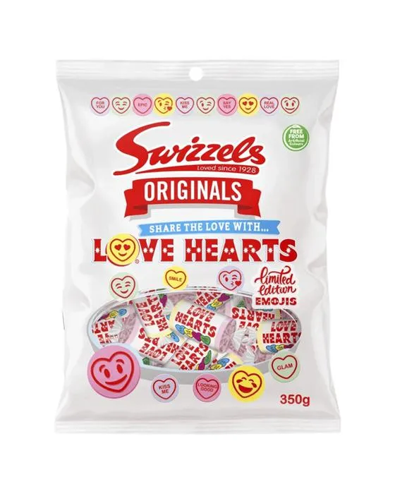 Swizzels Originals Love Heart Rolls 350g