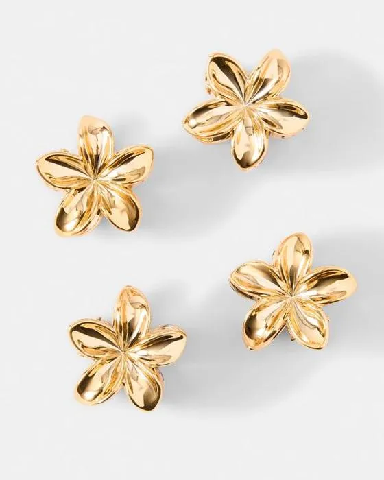 4 Pack Mini Frangipani Claw Cloches pour cheveux