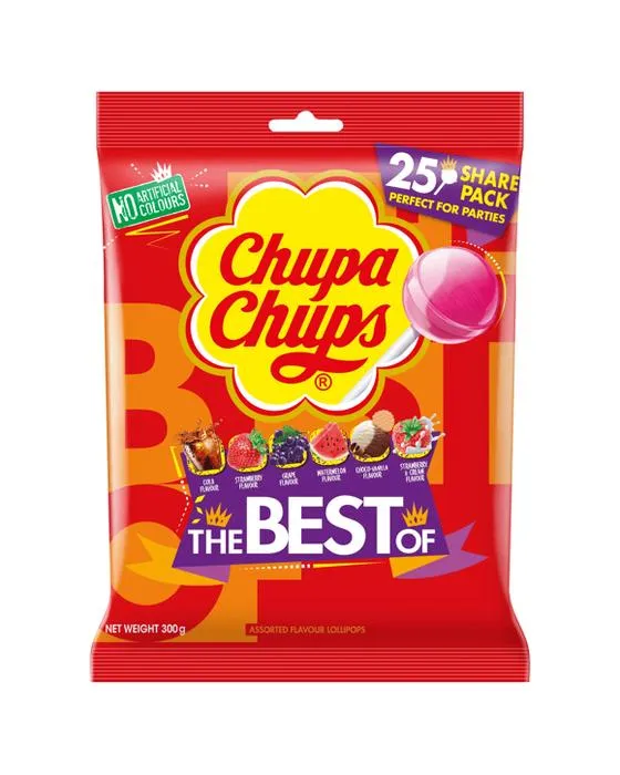 25 morceaux Chupa Chups Lollipops 300g