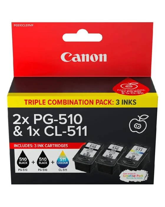 Canon 510 et 511 encre triple combinaison