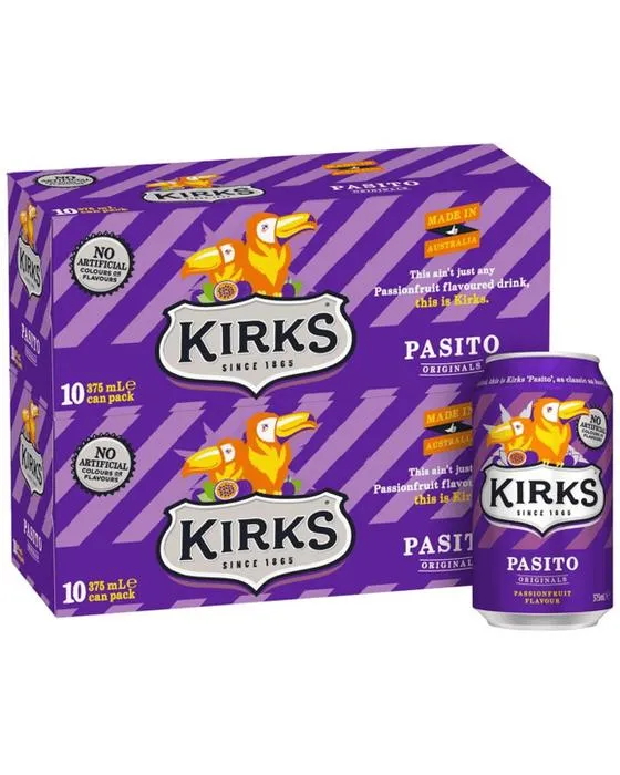 Kirks Pasito Cans 375mL 20 Pack