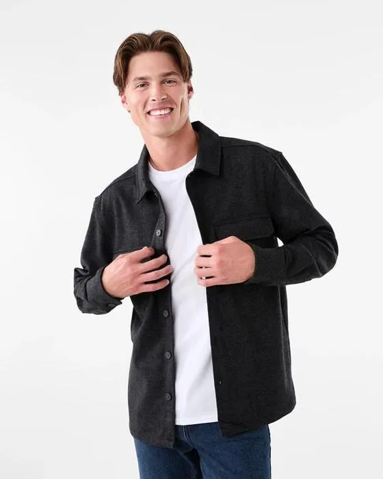 Chemise à manches longues Herringbone