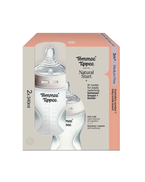 2 Pack Tommee Tippee Natural Start Bouteilles pour bébés