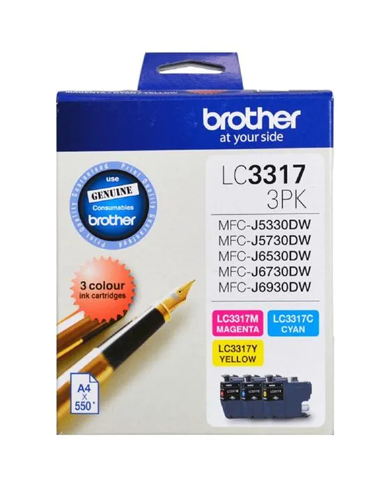 Brother LC 3317 Cartouches d'encre 3 Couleurs