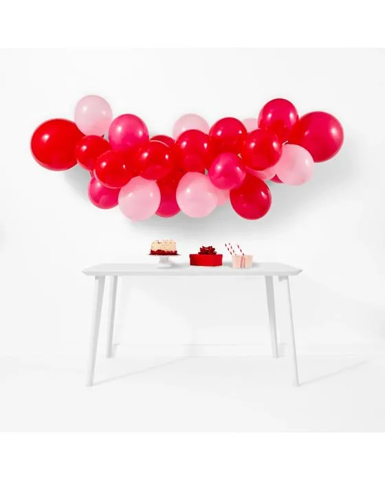 51 pièces Rose et Rouge Ballon Garland