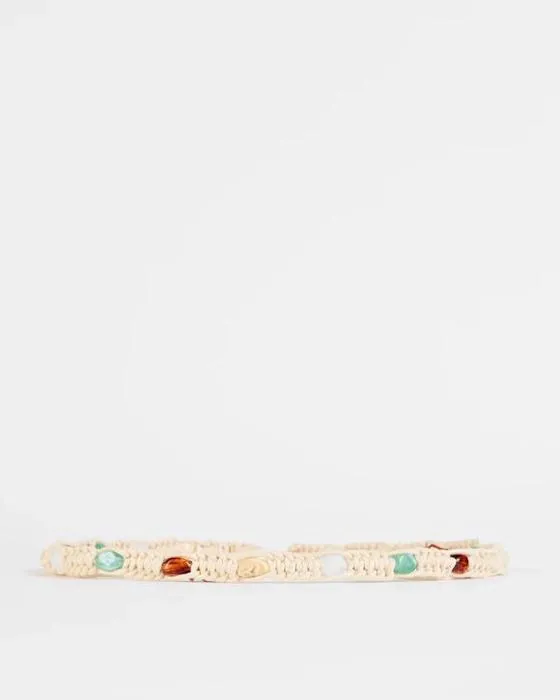 Ceinture de cravate à perles Macrame cible