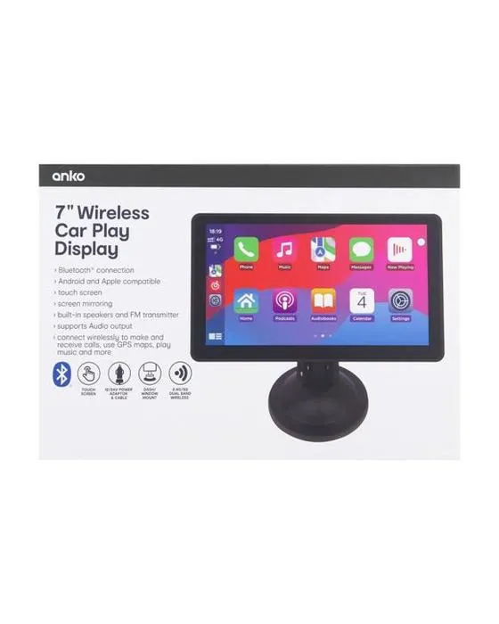 7in. Affichage de jeu de voiture sans fil