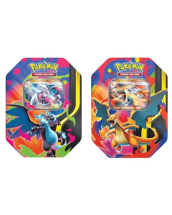 Jeu de cartes de trading de Pokemon: Méga Charizard Tin - Assortiment