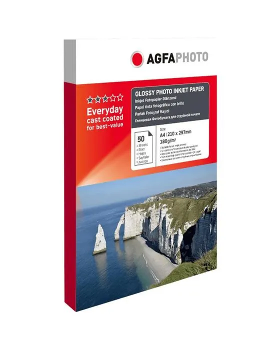 AGFA A4 Papier photo brillant 180gsm 50 Pack