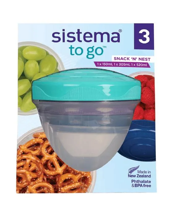 Sistema Snack n Nest To Go Set 3 Pack