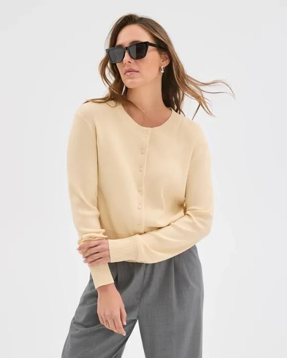 Aperçu Cardigan de base en tricot de crepe