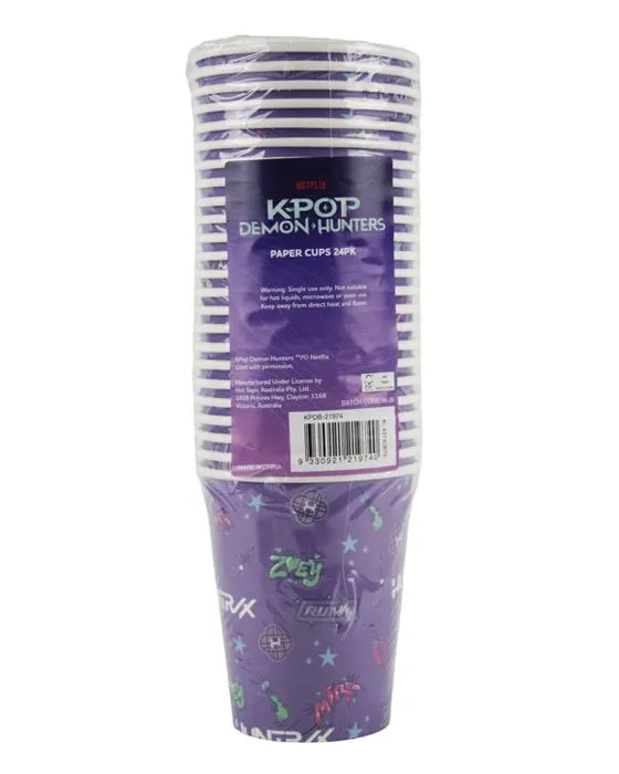 24 Pack KPop Demon Hunters Coupes en papier