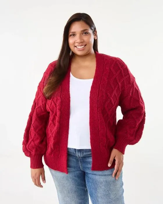 Câble de courbe tricot Cardigan