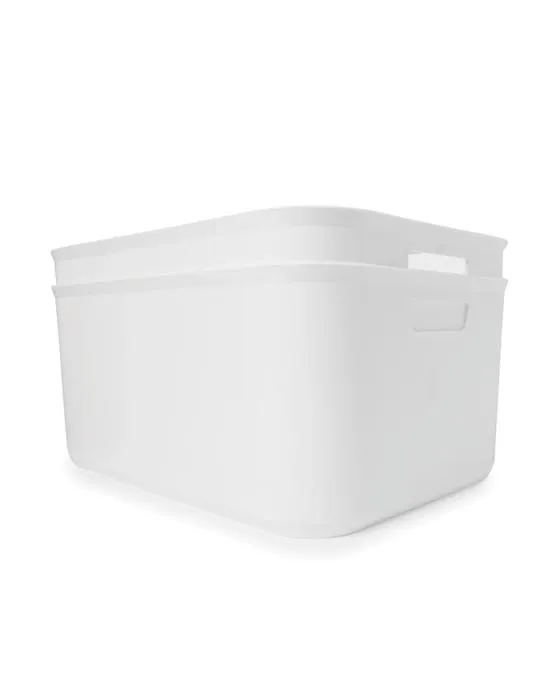 2 Pack 12.5L Utile Grandes Tubes - Blanc