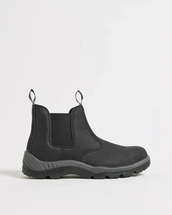Bottes de travail de sécurité en cuir véritable de graphite