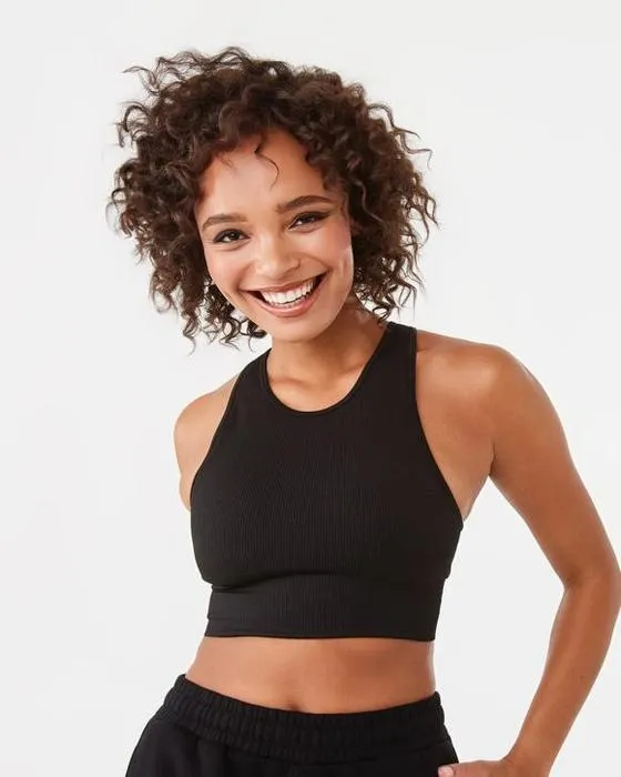 Femmes actives sans coutures Chaque jour Crop Top