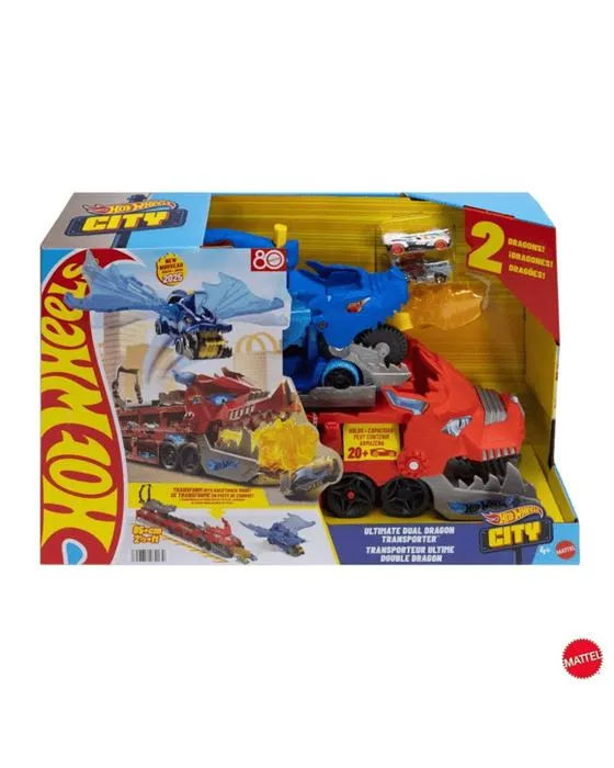 Hot Wheels City Ultimate Double Dragon Transporter Toy