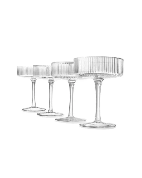 4 Lunettes de Champagne Coupe linéaire