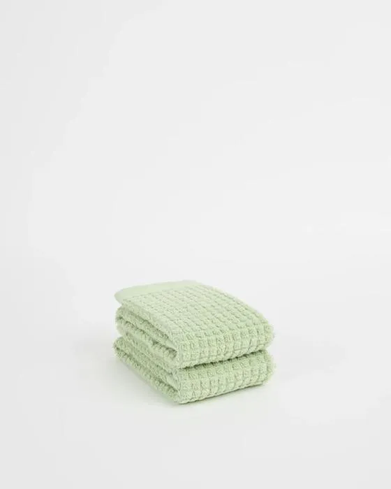 Cible Cassie Textured Australian Cotton 2 Paquet Serviette à main - Vert