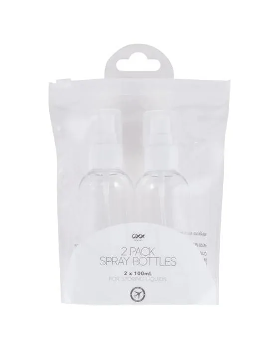 Bouteilles de pulvérisation de 2 solutions de voyage en paquets