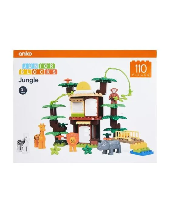 110 pièces Blocs juniors : Jungle