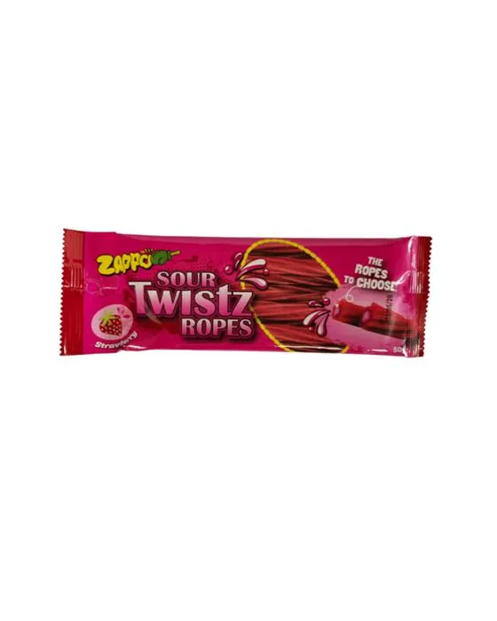 Zappo Sour Twistz Ropes Fraise 50g