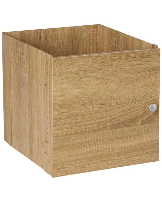 Insert en cubes de cheval avec porte en chêne et contenants