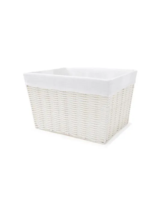 Panier de look Rattan avec liner - moyen, blanc
