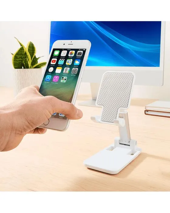 Support de téléphone pliable - blanc