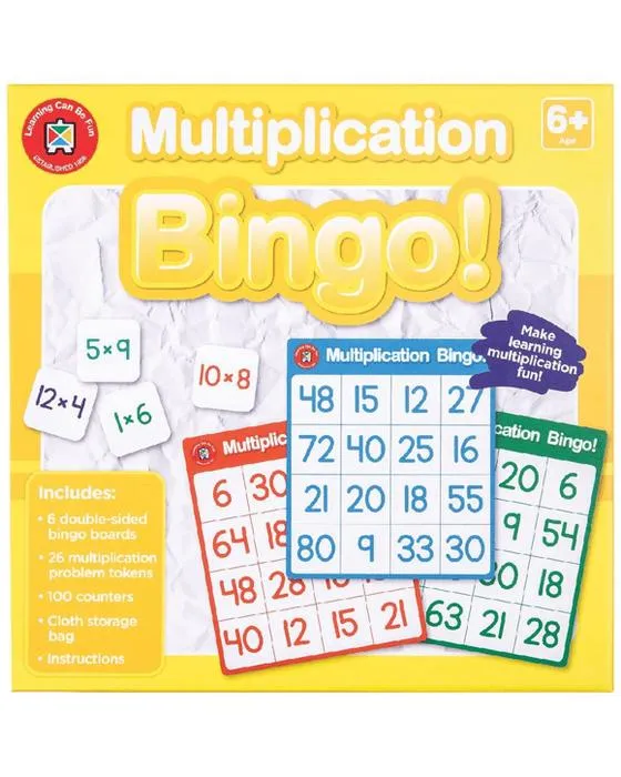 Apprendre peut être amusant Multiplication Bingo