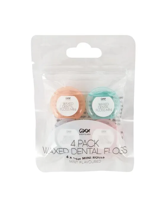 OXX Soins du corps 4 Pack de fil dentaire ciré - Arôme menthe