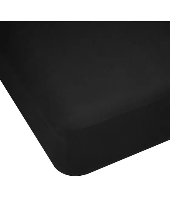 250 Fil Count coton feuille riche en tissu - King Bed, noir
