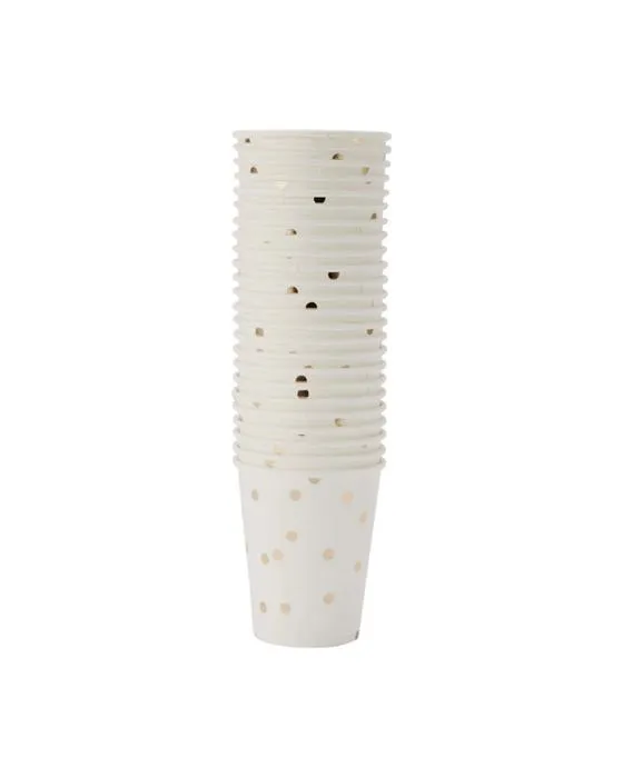 24 Pack Gold Foil Dot en papier tasses