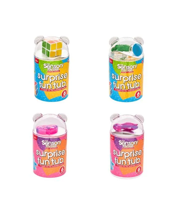 6 Pack ToyMania La Boîte à Jouet Sensory Surprise Tub Fun - Assortiment