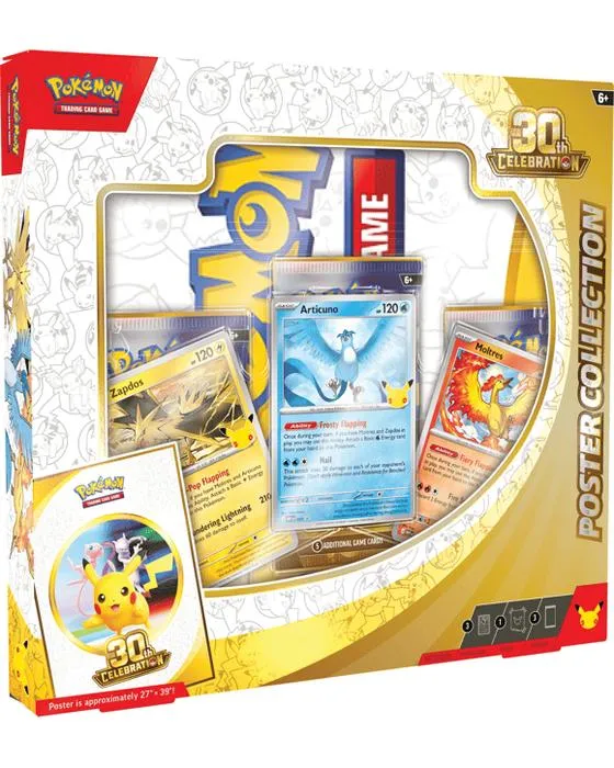 Jeu de cartes de trading de Pokemon: 30ème collection d'affiches de célébration