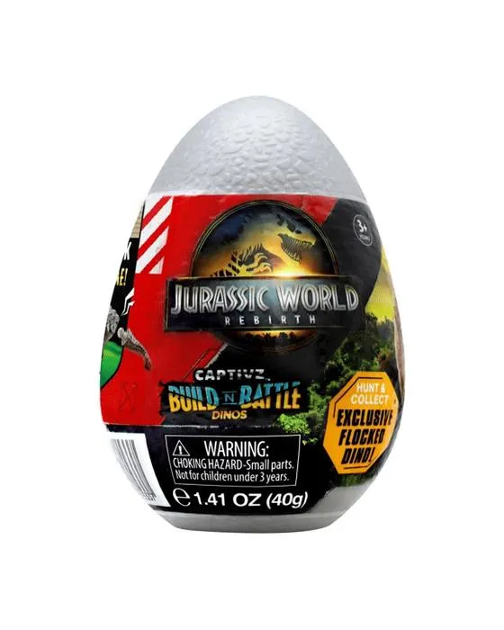 Jurassique Réincarnation mondiale Captivz construire N Bataille Dinos Slime Œuf - Assortiment
