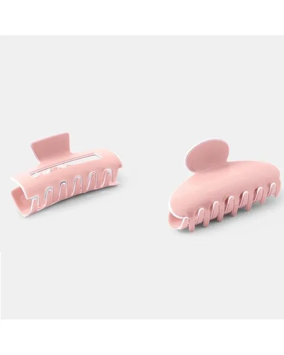 2 Pack Pink Contrast Hair Clips