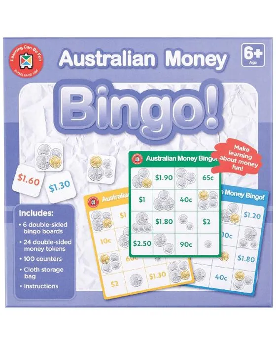 Apprendre peut être amusant argent australien Bingo