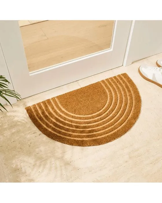 Tapis de porte semi-cercle emboîté - 75cm x 45cm