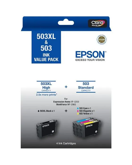 Epson 503XL Noir et couleur standard