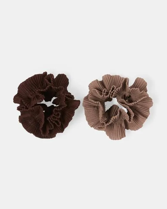 2 Paquet Pléiné Ruffle Crèches - Brun