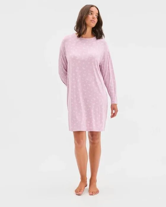 Cible femme doux confort Bamboo manches longues T-shirt Nightie