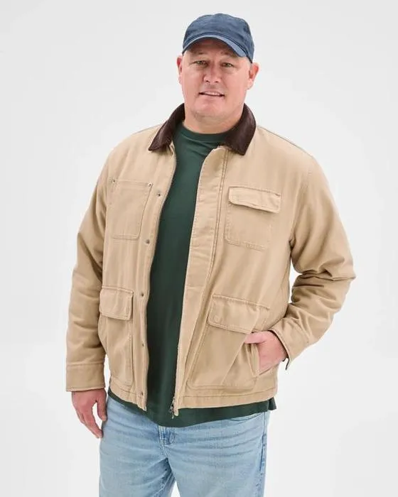 Veste de campagne en coton australien de taille Cible Man Plus