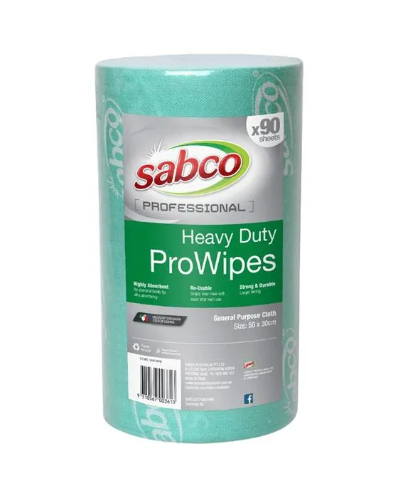 Sabco ProWipes Roll 90 Pack vert