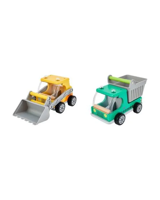 Véhicule de construction de jeux en bois - Assortiment