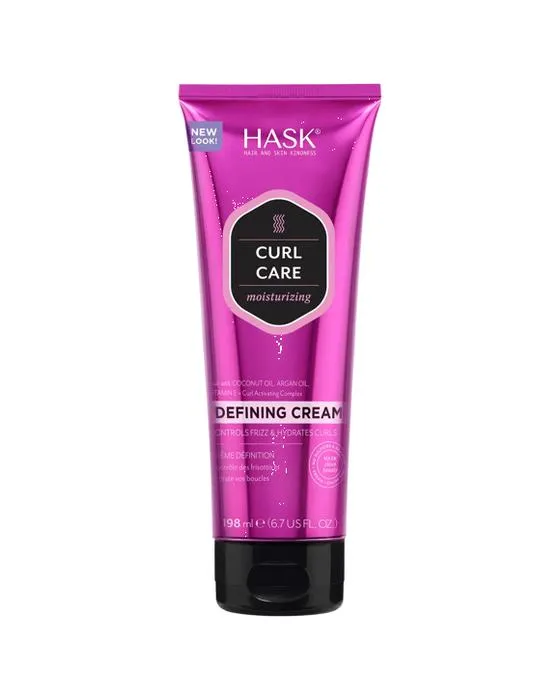 HASK Curl soin Curl Définition crème 198ml - Huile de coco, huile d'argan, vitamine E et complexe d'activation de curl