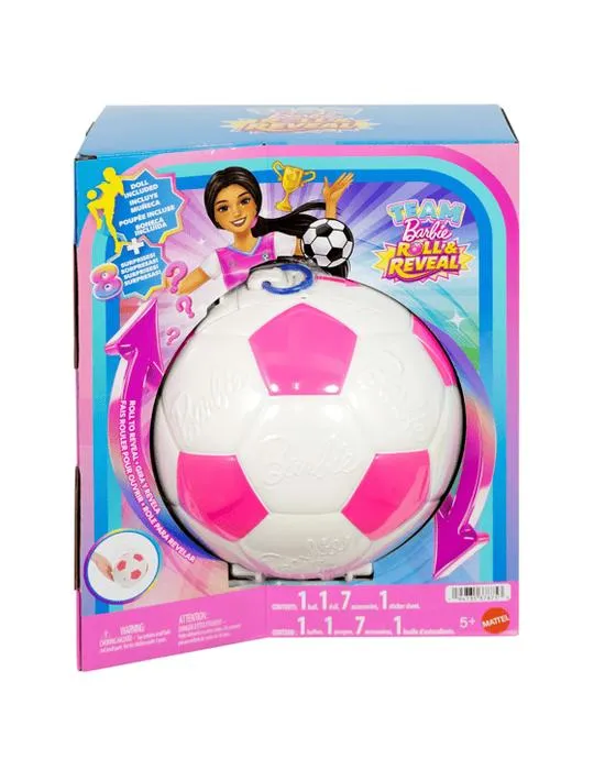Barbie Team Barbie Roll & Reveal Joueur de football Poupée et Accessoires